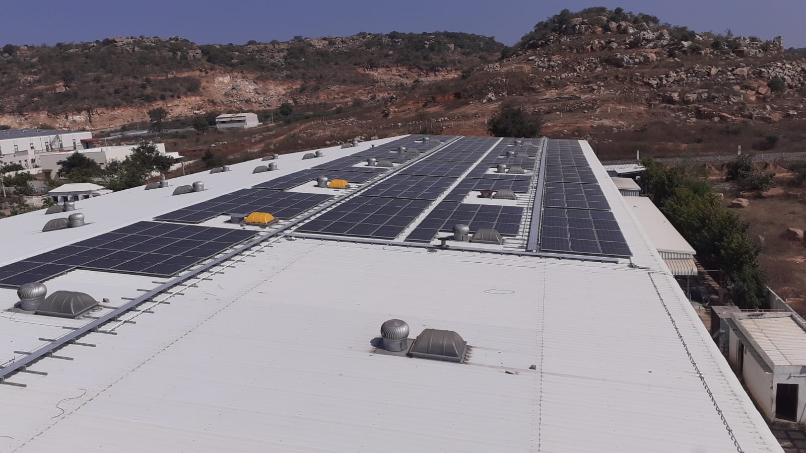 Rooftop solar panel installation by the best solar company in Hyderabad